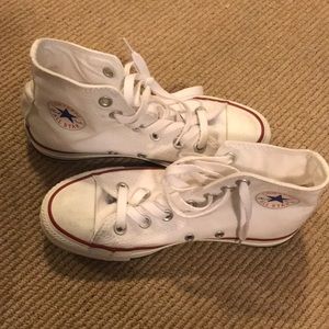 WHITE HIGH TOP CONVERSE!